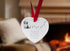 Bearded Collie Walk Beside Us Ceramic Heart